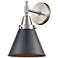 Caden Appalachian 11 1/2" High Satin Nickel LED Wall Sconce
