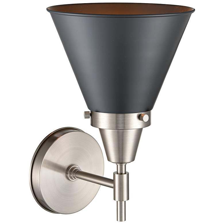 Image 3 Caden Appalachian 11 1/2" High Satin Nickel LED Wall Sconce more views