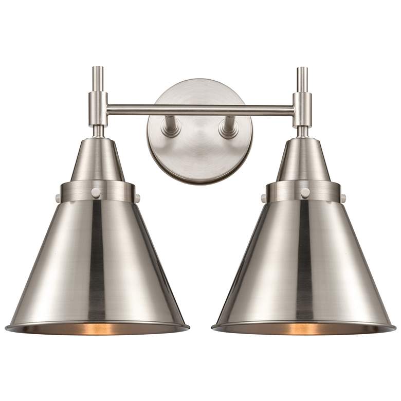 Image 1 Caden Appalachian 17"W 2 Light Satin Nickel Bath Light Satin Nickel Sh