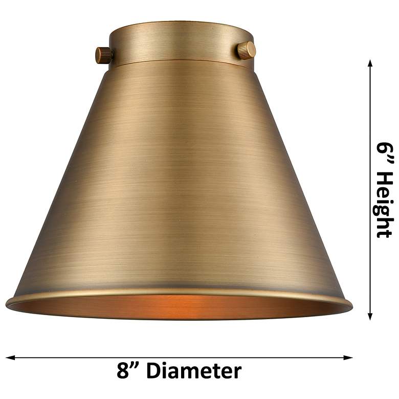 Image 2 Caden Appalachian 8"W Brass Cord Mini Pendant w/ Brass Shade more views