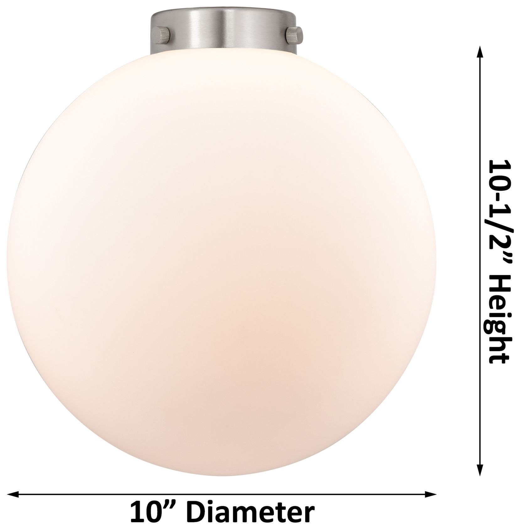 Image 4 Caden Beacon 10" Flush Mount - Brushed Brass - Matte White Shade more views