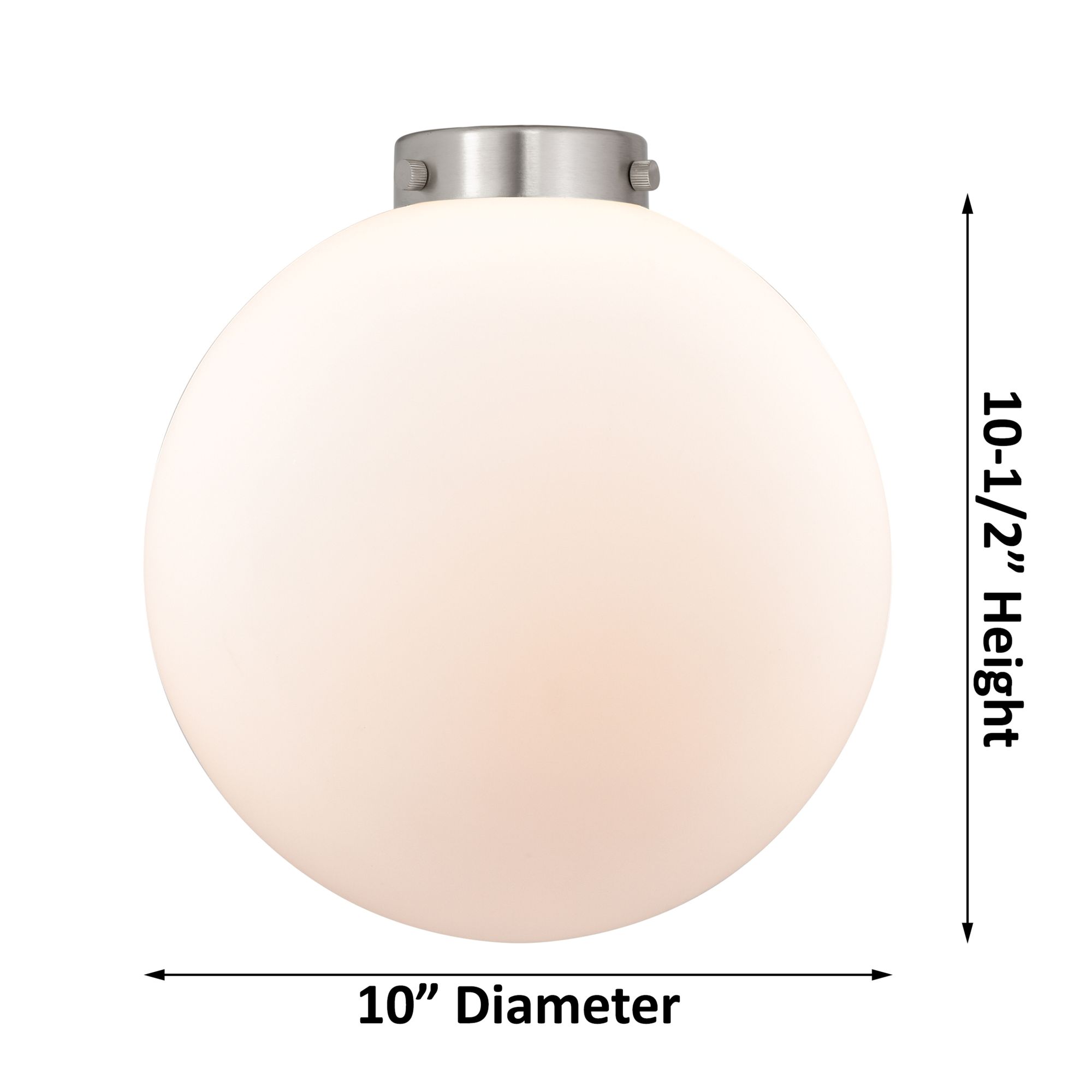 Image 4 Caden Beacon 10" Flush Mount - Oil Rubbed Bronze - Matte White Shade more views