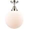 Caden Beacon 10" Flush Mount - Polished Nickel - Matte White Shade