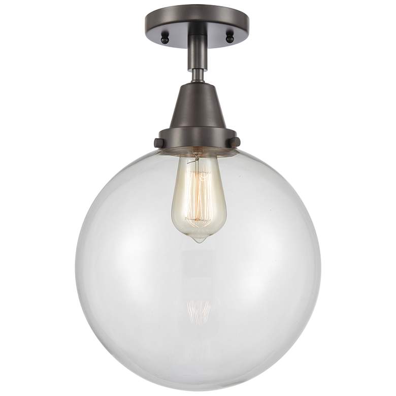 Image 1 Caden Beacon 10" LED Flush Mount - Oil Rubbed Bronze - Clear Shade
