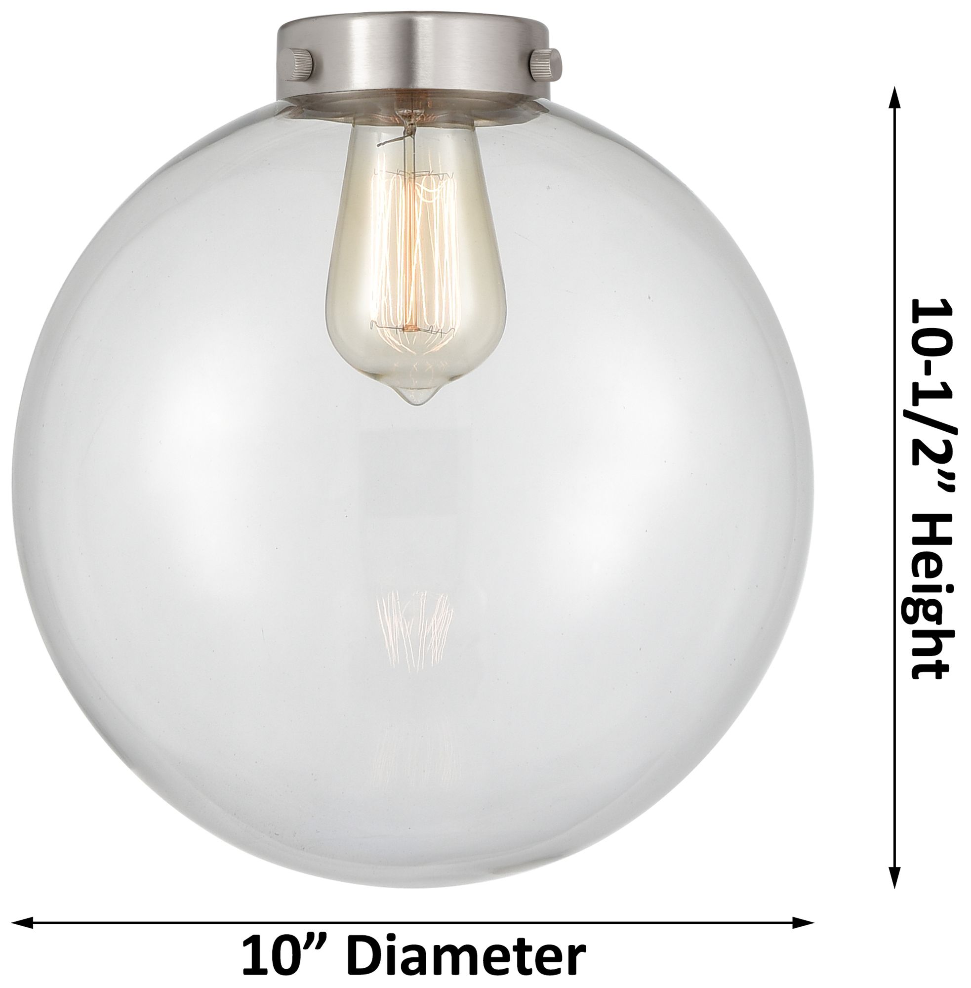 Image 2 Caden Beacon 10"W Brushed Nickel Cord Mini Pendant w/ Seedy Shade more views