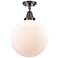 Caden Beacon 12" Flush Mount - Oil Rubbed Bronze - Matte White Shade