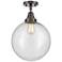 Caden Beacon 12" Flush Mount - Oil Rubbed Bronze - Seedy Shade