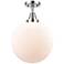 Caden Beacon 12" LED Flush Mount - Polished Chrome - Matte White Shade