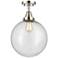 Caden Beacon 12" LED Flush Mount - Polished Nickel - Seedy Shade