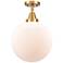 Caden Beacon 12" Wide Satin Gold Ceiling Light