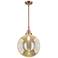 Caden Beacon 12"W Antique Copper Stem Mini Pendant With Mercury Shade