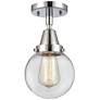 Caden Beacon 6" Flush Mount - Polished Chrome - Clear Shade