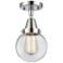 Caden Beacon 6" Flush Mount - Polished Chrome - Clear Shade