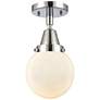 Caden Beacon 6" Flush Mount - Polished Chrome - Matte White Shade