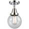 Caden Beacon 6" Flush Mount - Polished Chrome - Seedy Shade