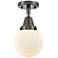 Caden Beacon 6" LED Flush Mount - Oil Rubbed Bronze - Matte White Shad