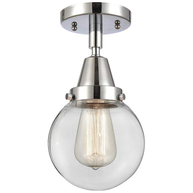 Image 1 Caden Beacon 6" LED Flush Mount - Polished Chrome - Clear Shade