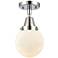 Caden Beacon 6" LED Flush Mount - Polished Chrome - Matte White Shade
