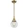 Caden Beacon 6" Wide Antique Brass Stem Hung Mini Pendant w/ Clear Sha