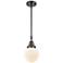 Caden Beacon 6" Wide Bronze Stem Hung Mini Pendant w/ Matte White Shad