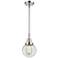 Caden Beacon 6" Wide Polished Chrome Stem Hung Mini Pendant w/ Clear S