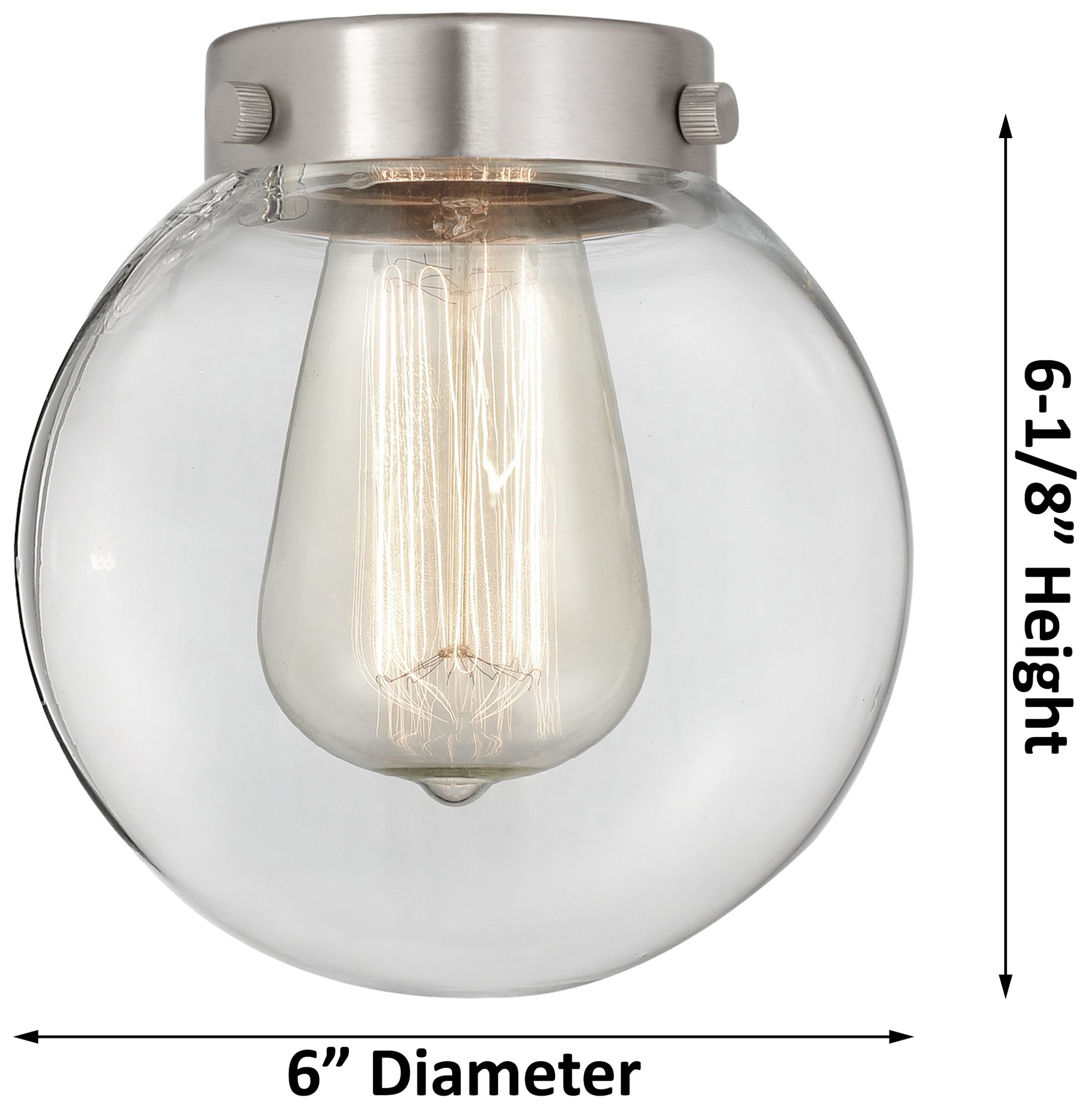 Image 2 Caden Beacon 6"W Brushed Satin Nickel Cord Mini Pendant w/ White Shade more views