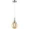 Caden Beacon 6"W Polished Chrome Cord Mini Pendant With Mercury Shade