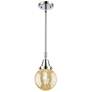 Caden Beacon 6"W Polished Chrome Stem Mini Pendant With Mercury Shade