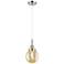 Caden Beacon 6"W Polished Nickel Cord Mini Pendant With Mercury Shade