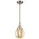 Caden Beacon 6"W Satin Nickel Stem Mini Pendant w/ Mercury Shade