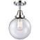 Caden Beacon 8" Flush Mount - Polished Chrome - Seedy Shade