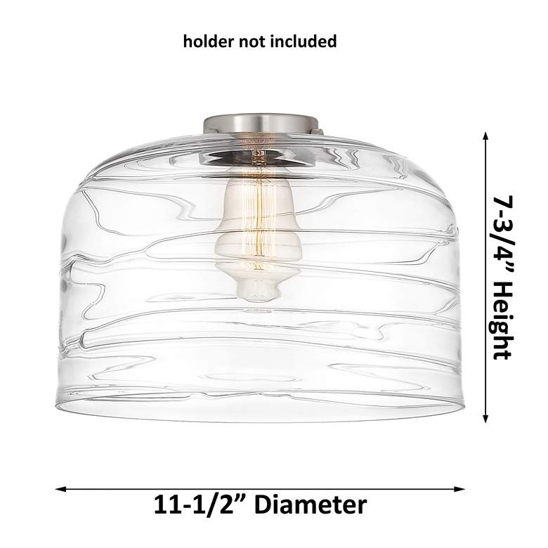 Image 3 Caden Bell 12" Flush Mount - Brushed Satin Nickel - Matte White Shade more views