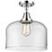 Caden Bell 12" Flush Mount - Polished Chrome - Clear Shade