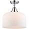 Caden Bell 12" Flush Mount - Polished Chrome - Matte White Shade