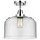 Caden Bell 12" Flush Mount - Polished Chrome - Seedy Shade