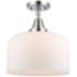 Caden Bell 12" LED Flush Mount - Polished Chrome - Matte White Shade