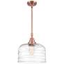 1_Caden Bell 12" Wide Antique Copper Mini Pendant