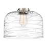 Thumbnail3 of Caden Bell 12" Wide Copper Stem Hung Mini Pendant w/ Clear Deco Swirl more views
