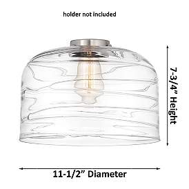 Image5 of Caden Bell 12" Wide Copper Stem Hung Mini Pendant w/ Clear Deco Swirl more views