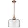 Caden Bell 12" Wide Copper Stem Hung Mini Pendant w/ Clear Shade