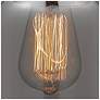 4_Caden Bell 12" Wide Copper Stem Hung Mini Pendant w/ Plated Smoke Shad more views