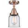 Caden Bell 5" Flush Mount - Antique Copper - Clear Shade