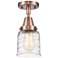 Caden Bell 5" Flush Mount - Antique Copper - Deco Swirl Shade