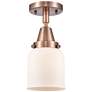 Caden Bell 5" Flush Mount - Antique Copper - Matte White Shade