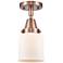 Caden Bell 5" Flush Mount - Antique Copper - Matte White Shade