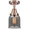 Caden Bell 5" Flush Mount - Antique Copper - Plated Smoke Shade