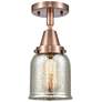 Caden Bell 5" Flush Mount - Antique Copper - Silver Mercury Shade