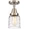 Caden Bell 5" Flush Mount - Brushed Satin Nickel - Deco Swirl Shade
