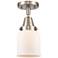 Caden Bell 5" Flush Mount - Brushed Satin Nickel - Matte White Shade