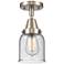 Caden Bell 5" Flush Mount - Brushed Satin Nickel - Seedy Shade